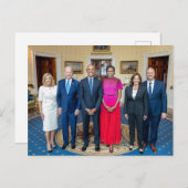 Kamala Harris & die Obamas & Bidens Postkarte (Vorne/Hinten)