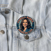 Kamala Harris Drinking Club Button (Beispiel)