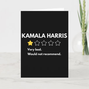 Kamala Harris Eine 1-Sterne-Bewertung Sehr D Würde Karte