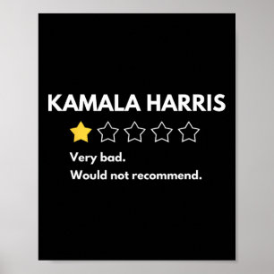 Kamala Harris Eine 1-Sterne-Bewertung Sehr D Würde Poster