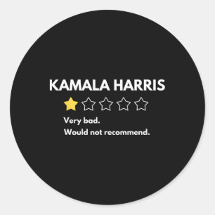 Kamala Harris Eine 1-Sterne-Bewertung Sehr D Würde Runder Aufkleber