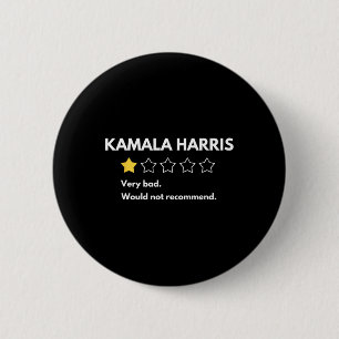 Kamala Harris eine 1-Sterne-Bewertung sehr schlech Button