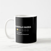 Kamala Harris eine 1-Sterne-Bewertung sehr schlech Kaffeetasse (Links)