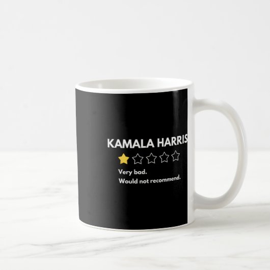 Kamala Harris eine 1-Sterne-Bewertung sehr schlech Kaffeetasse (Rechts)