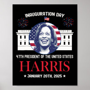 Kamala Harris Einweihungstag 2025 Frau 47. Vorher Poster