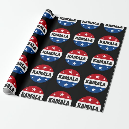 Kamala Harris Election 2024 V Geschenkpapier (Ungerollt)