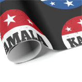 Kamala Harris Election 2024 V Geschenkpapier (Rolleneckpunkt)