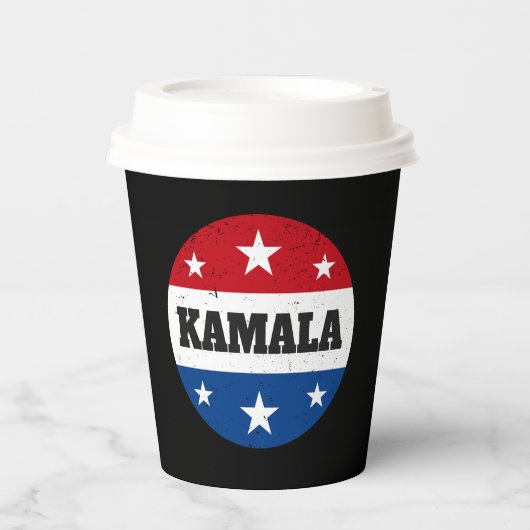 Kamala Harris Election 2024 V Pappbecher (Vorderseite)