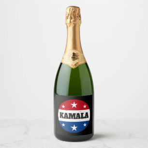 Kamala Harris Election 2024 V Schaumweinetikett