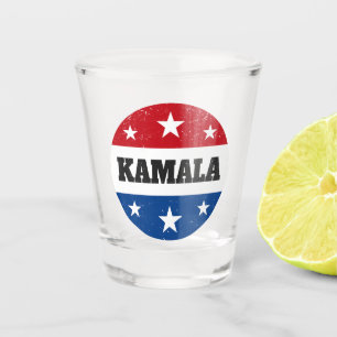 Kamala Harris Election 2024 V Schnapsglas