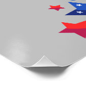 Kamala Harris Election Funny Anti-Trump Red & Blue Poster (Ecke)