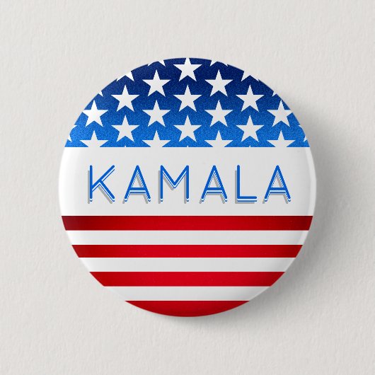 Kamala Harris Election USA Flag Moderner benutzerd Button (Vorderseite)