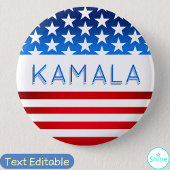 Kamala Harris Election USA Flag Moderner benutzerd Button