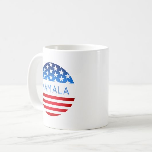 Kamala Harris Election USA Flag Moderner benutzerd Kaffeetasse (Vorderseite Links)
