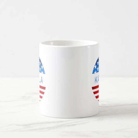 Kamala Harris Election USA Flag Moderner benutzerd Kaffeetasse (Mittel)
