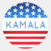 Kamala Harris Election USA Flag Moderner benutzerd Runder Aufkleber (Vorderseite)