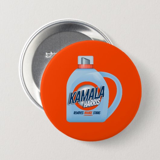 Kamala Harris entfernt Orangenstadien Button (Vorne & Hinten)