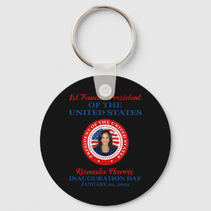 Kamala Harris Erste weibliche Präsidentin Einweihu Schlüsselanhänger
