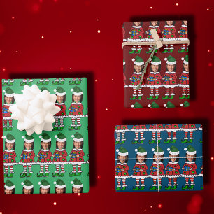 Kamala harris Face Foto Elf Xmas Geschenkpapier Set