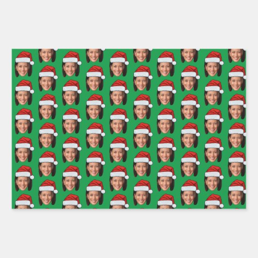 Kamala Harris Face Geschenkpapier Set (Vorderseite 3)