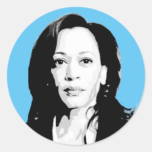 Kamala Harris Face Print Runder Aufkleber (Vorderseite)