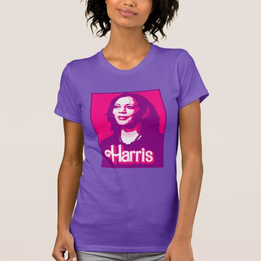 Kamala Harris Fan Pink T-Shirt (Vorderseite)