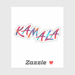 Kamala Harris Farbiger Text 2024 Aufkleber