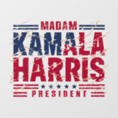 Kamala Harris Fensteraufkleber (Blatt)