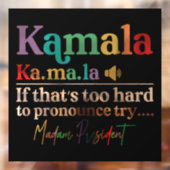 Kamala Harris Fensteraufkleber (Blatt 2)