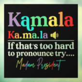 Kamala Harris Fensteraufkleber (Blatt 3)