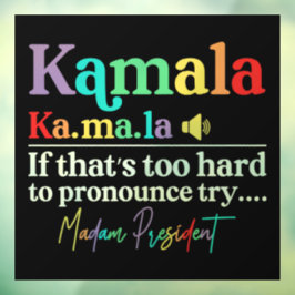 Kamala Harris Fensteraufkleber