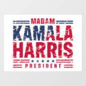 Kamala Harris Fensteraufkleber (Blatt)