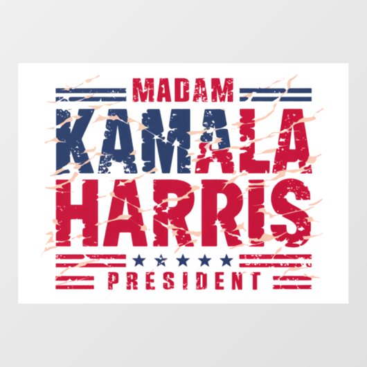 Kamala Harris Fensteraufkleber (Blatt)