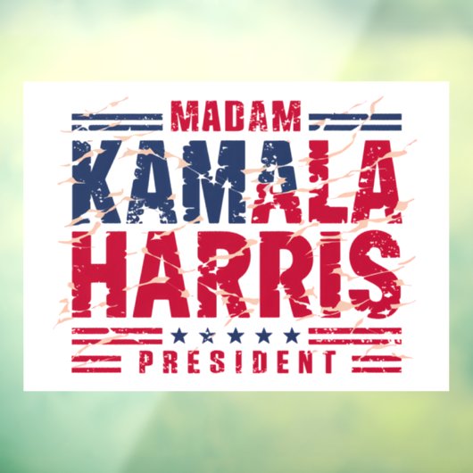 Kamala Harris Fensteraufkleber (Blatt 3)