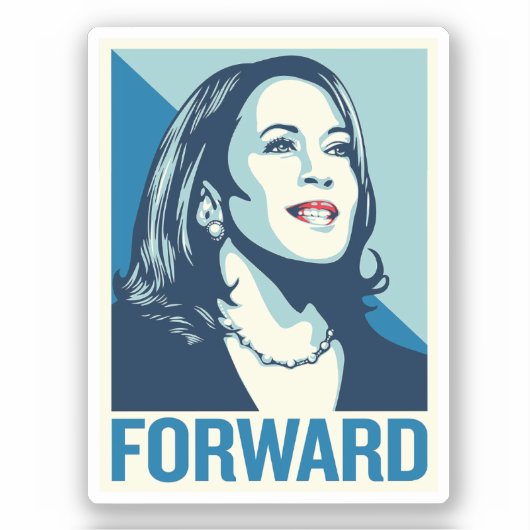 KAMALA HARRIS FORWARD AUFKLEBER (Vorderseite)