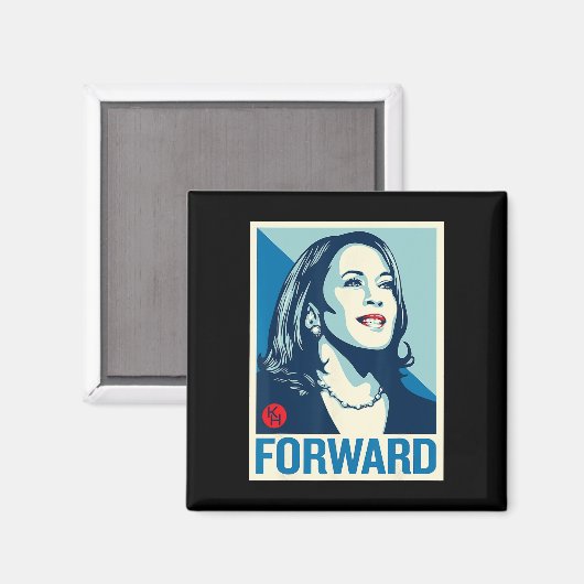 Kamala Harris Forward Magnet (Vorderseite/Rückseite)