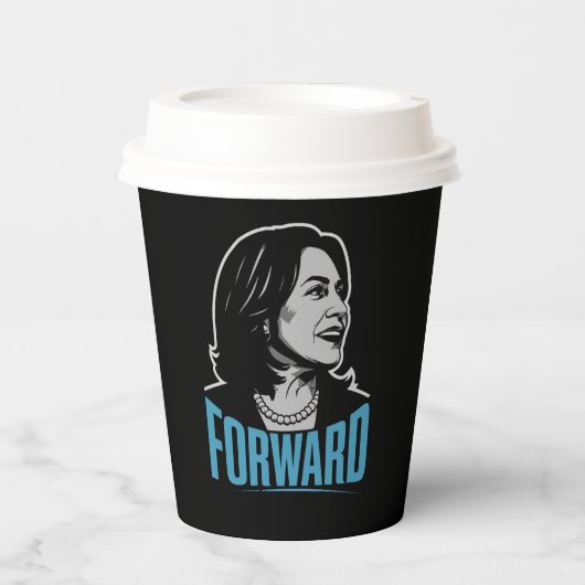 Kamala Harris Forward Pappbecher (Vorderseite)
