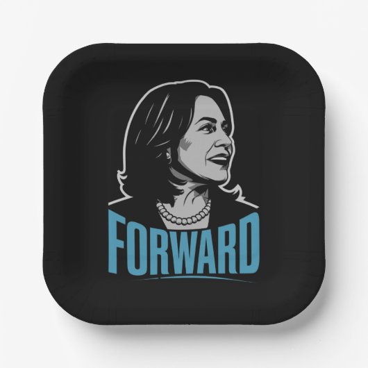 Kamala Harris Forward Pappteller (Vorderseite)