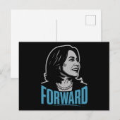 Kamala Harris Forward Postkarte (Vorne/Hinten)
