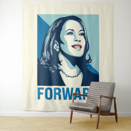 Kamala Harris Forward Wandteppich