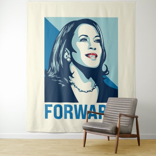 Kamala Harris Forward Wandteppich (Beispiel)