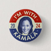 Kamala Harris Foto 2020 Präsidenten-Demokrat Retro Button (Vorderseite)