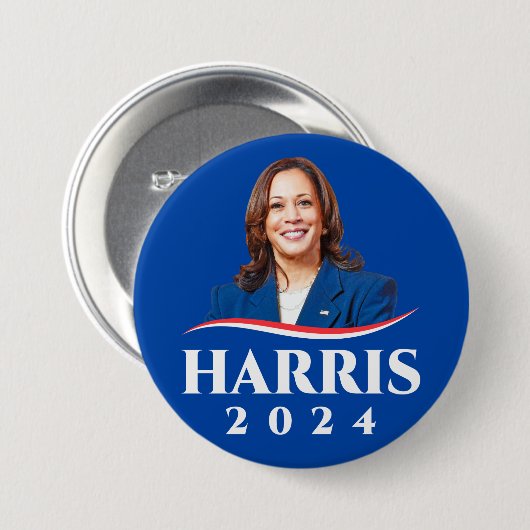 Kamala Harris Foto 2024 Button (Vorne & Hinten)