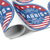Kamala Harris Frau Präsidentin 2024 Geschenkpapier (Rolleneckpunkt)