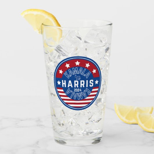 Kamala Harris Frau Präsidentin 2024 Glas (Vorderseite Ice)