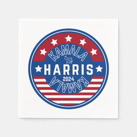 Kamala Harris Frau Präsidentin 2024 Serviette (Vorderseite)