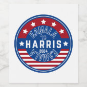 Kamala Harris Frau Präsidentin 2024 Weinetikett (Einzelnes Label)