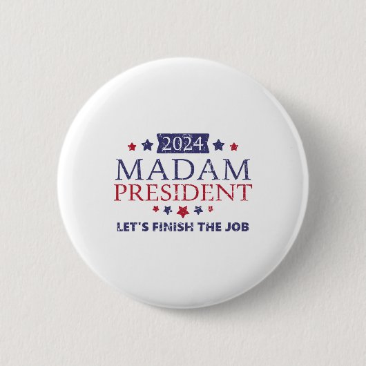 Kamala Harris Frau Präsidentin Lassen Sie uns den  Button (Vorderseite)