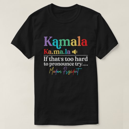 Kamala Harris Frau Präsidentin T-Shirt (Design vorne)