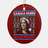 Kamala Harris Frau Präsidentin Weihnachts-Weihnach Keramik Ornament (Links)